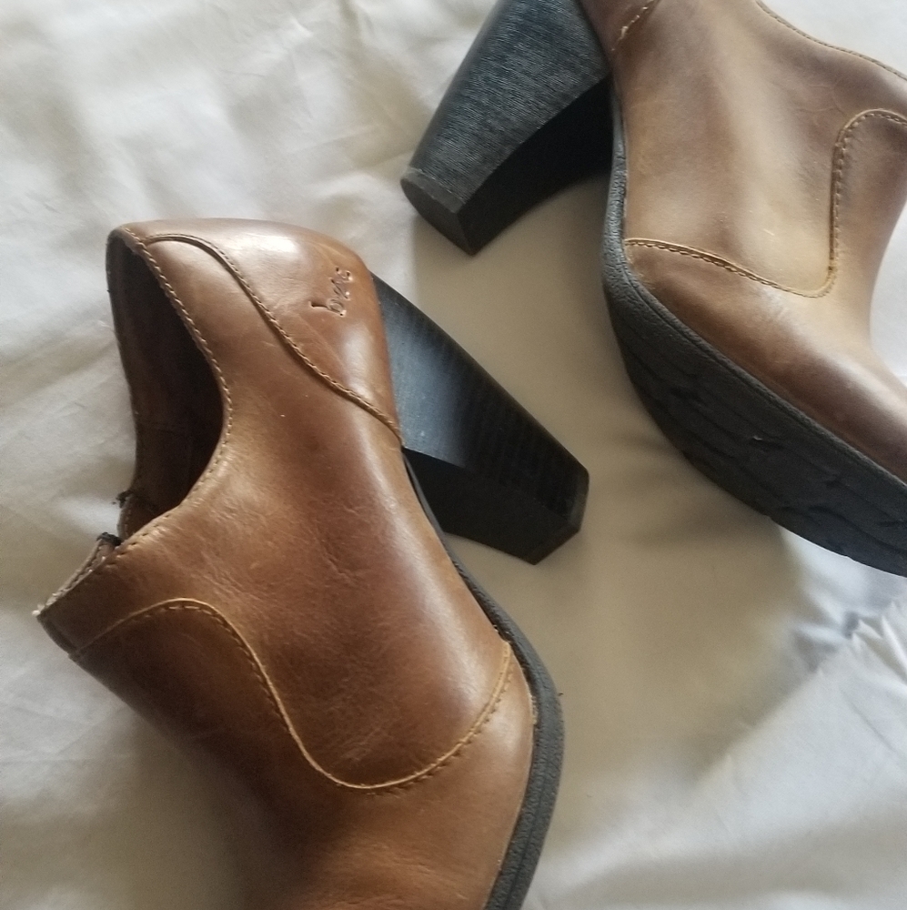 Leather booties